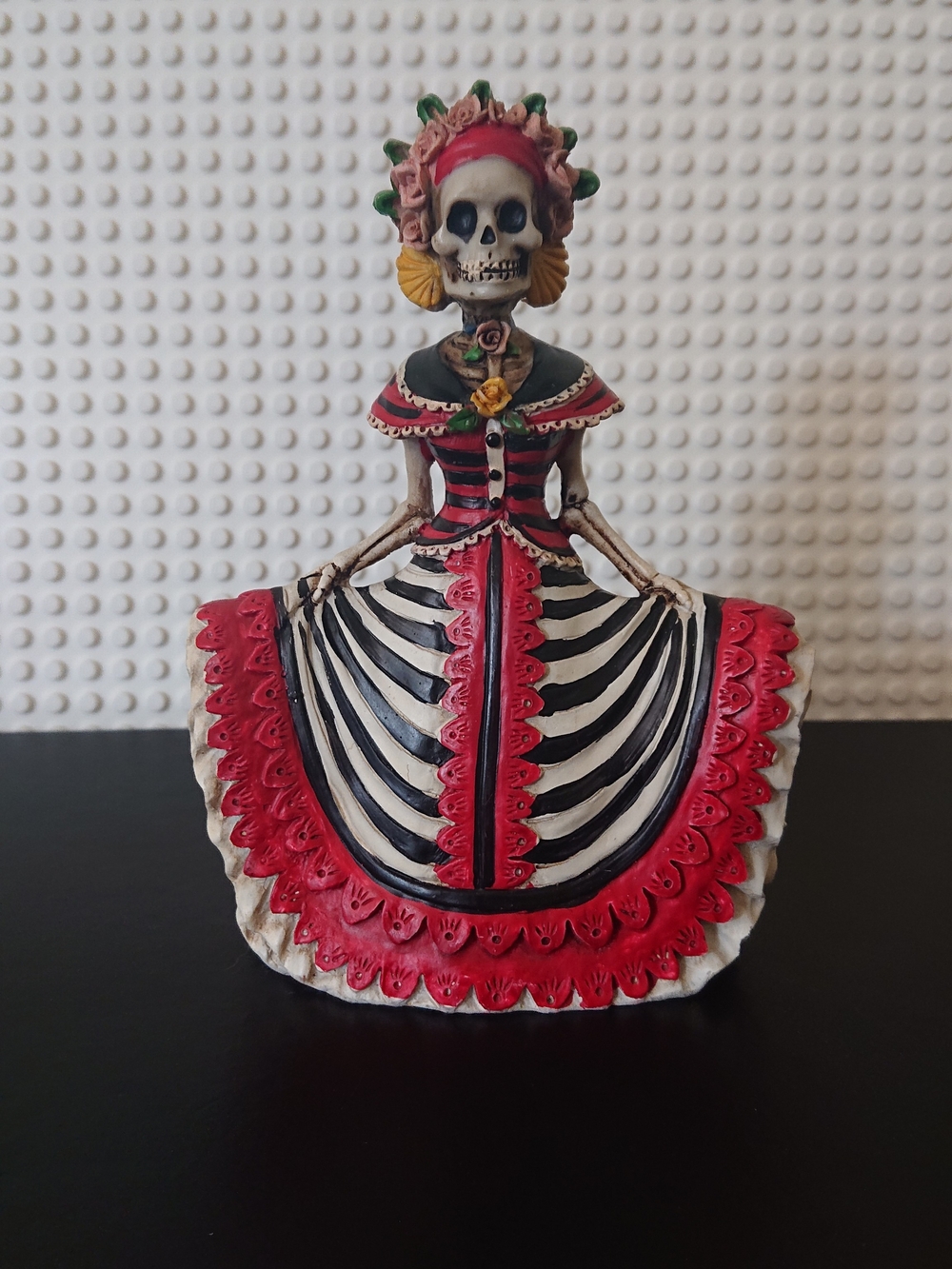 Day Of The Dead DOD - Red Senorita Skeleton 5" Resin Figure - Mexican Festival